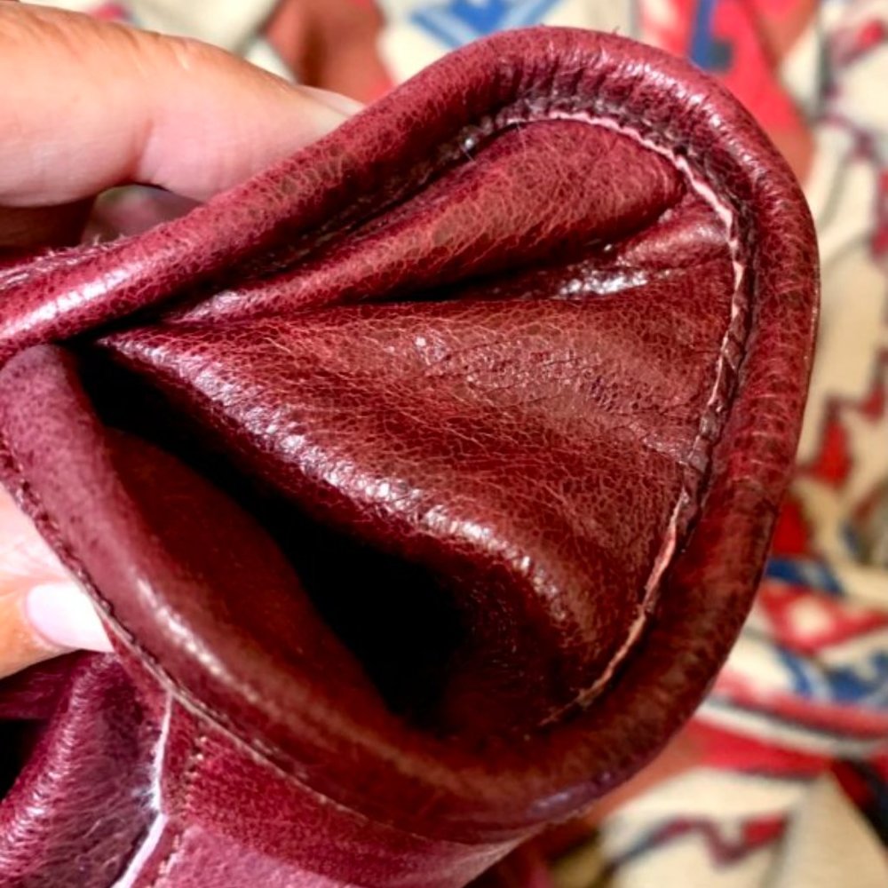 Balenciaga: 2005 Bordeaux CHEVRE Leather City Handbag! PRE-OWNED - TPF CeeJay - Picture 10 of 13
